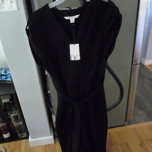 New Diane Von Furstenberg Purdy Wrap Jumpsuit Black MSRP NWT! $468 Size 12